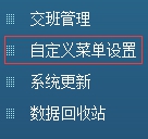 自定義菜單設置選項
