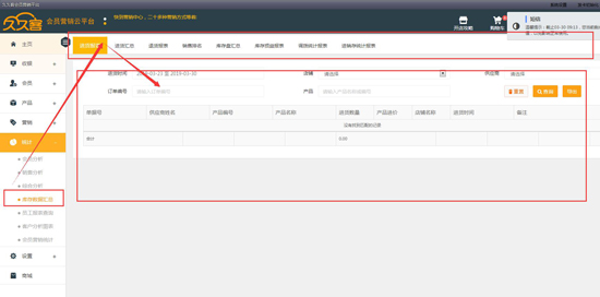進(jìn)貨報表