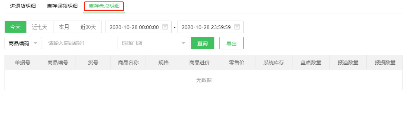 庫存報表