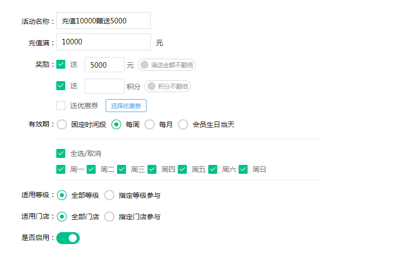 優(yōu)惠活動(dòng)贈(zèng)送積分