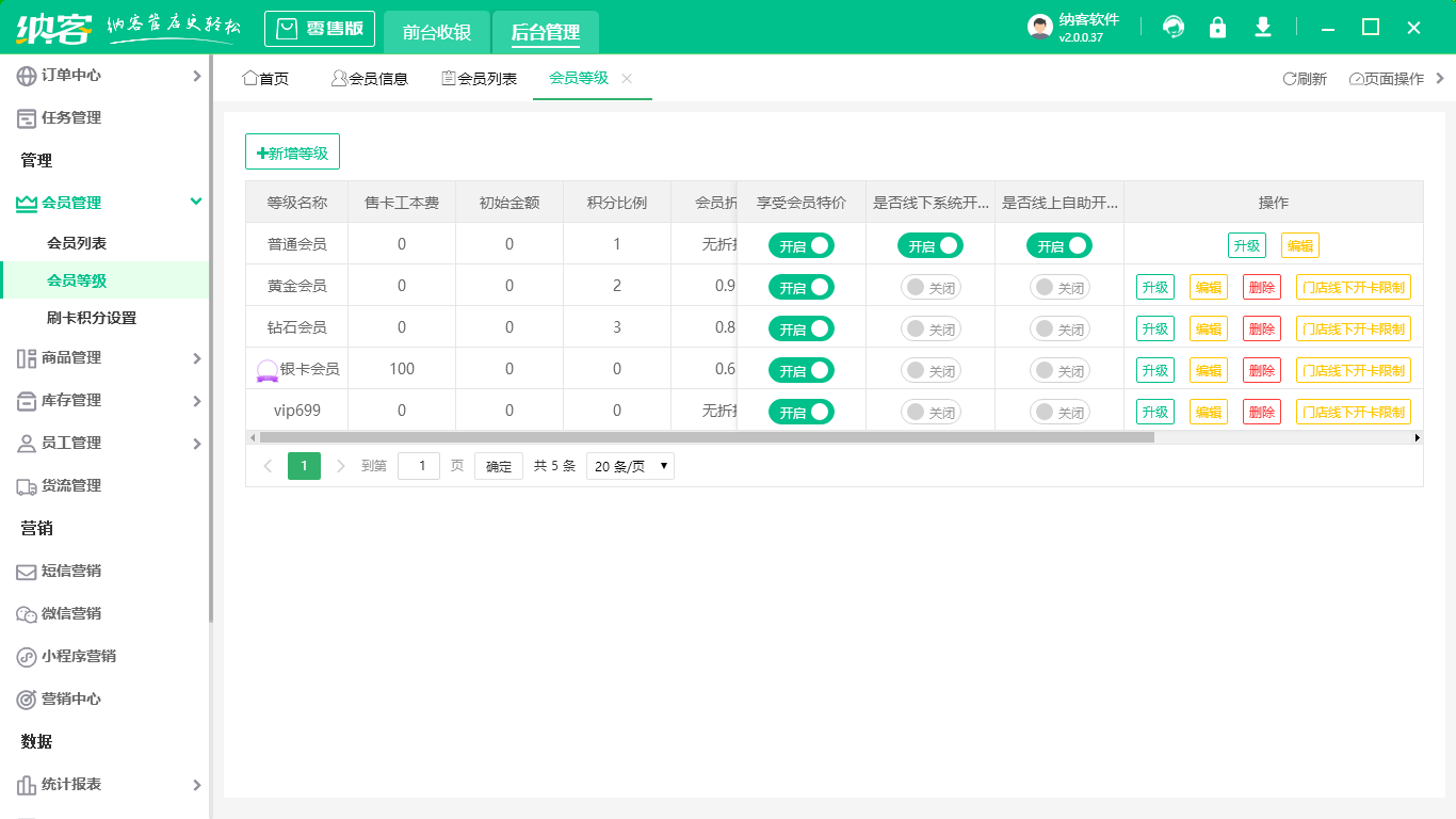 會員卡管理系統(tǒng)