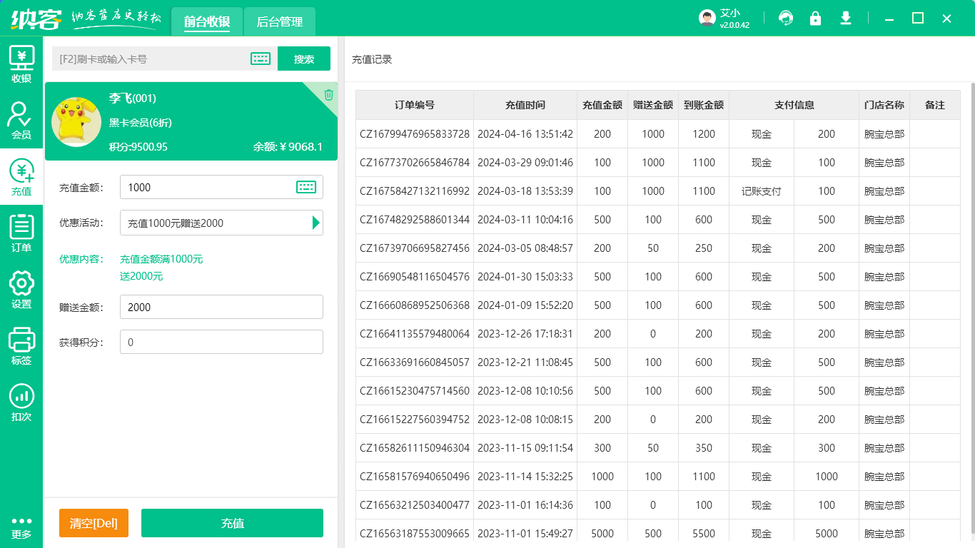服裝店會(huì)員積分管理系統(tǒng)1