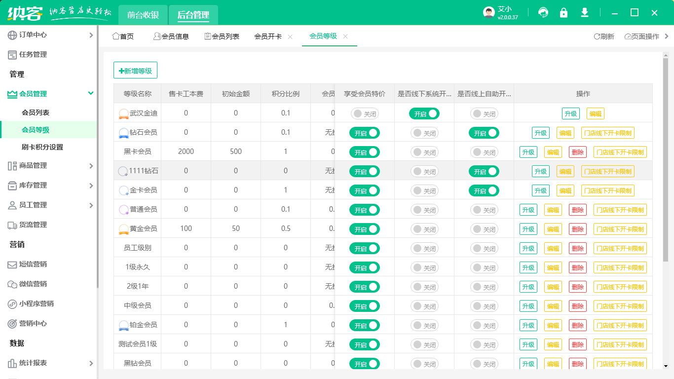 店鋪會員卡管理系統(tǒng)